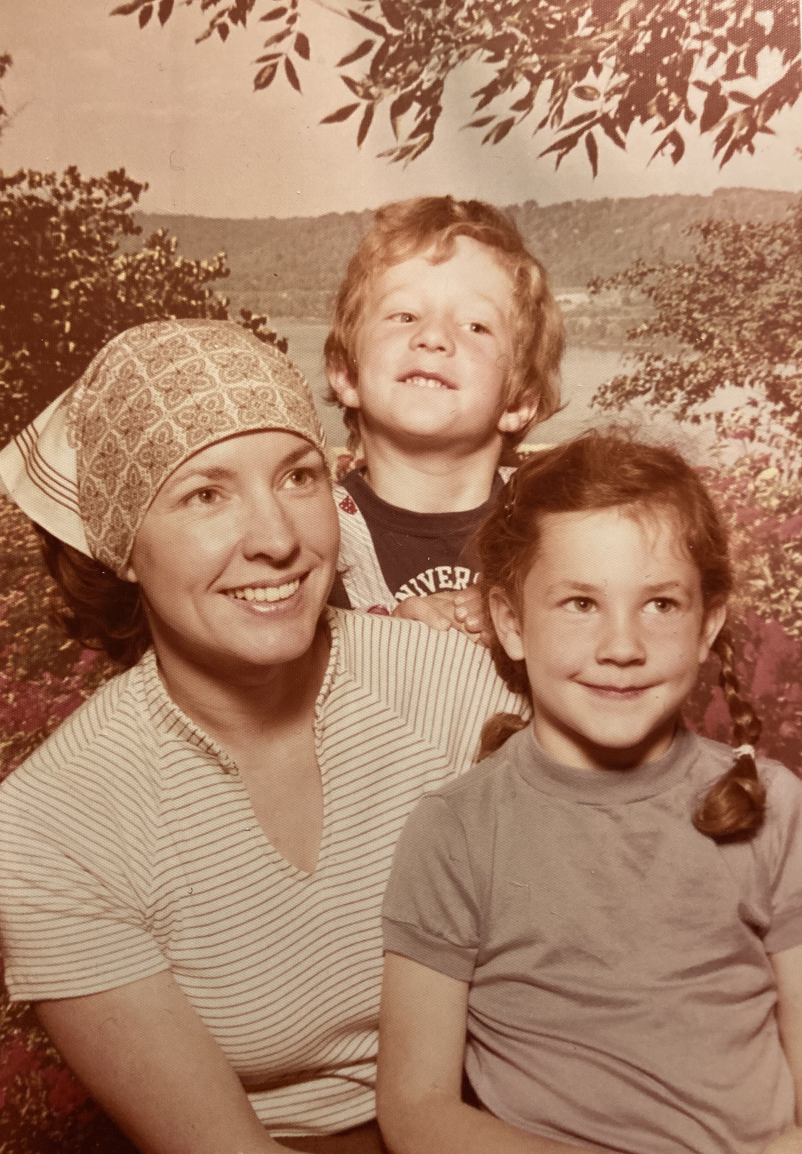 June, Sean and Caia, 1970s
