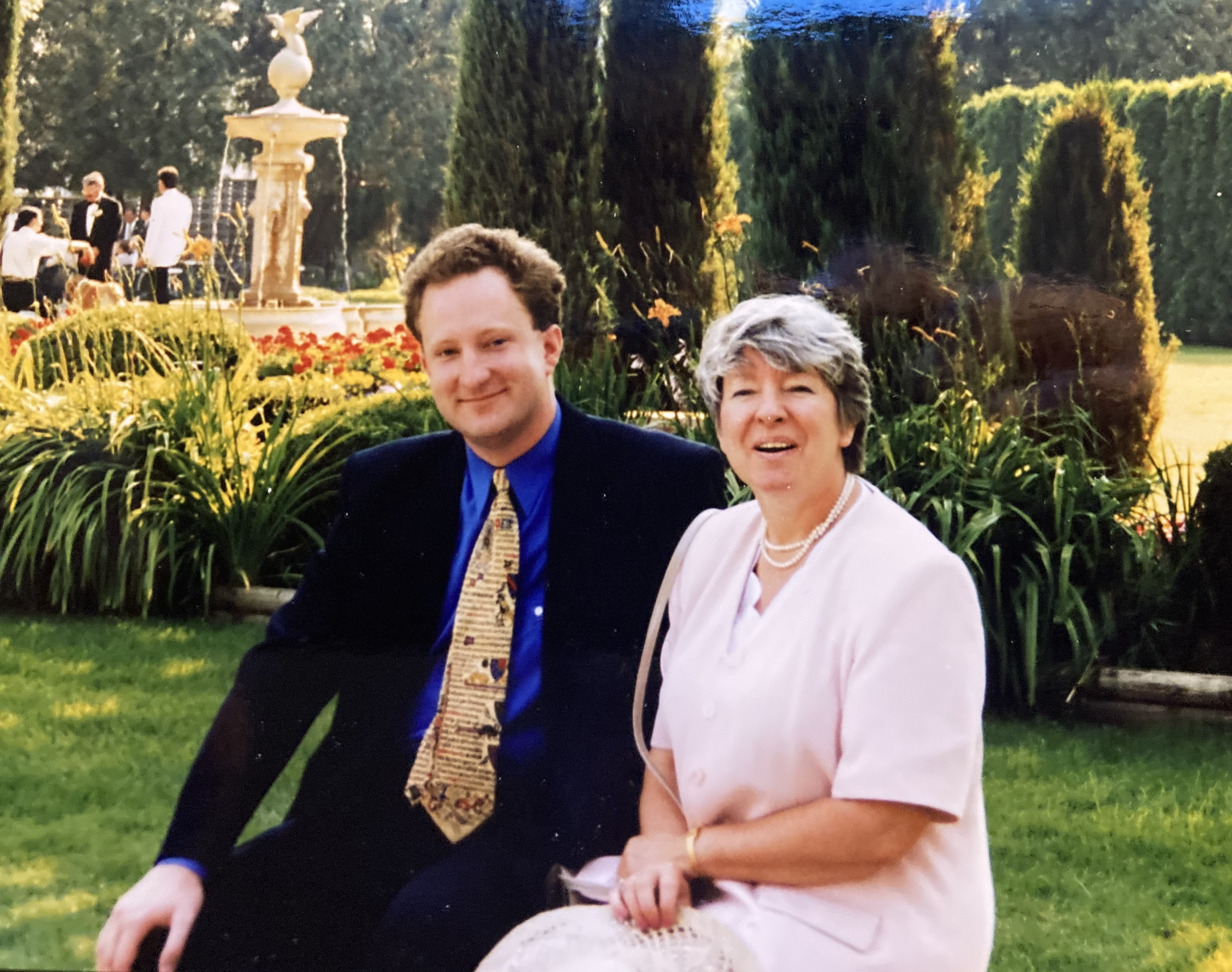 Sean and June at a wedding in England, ? 1997