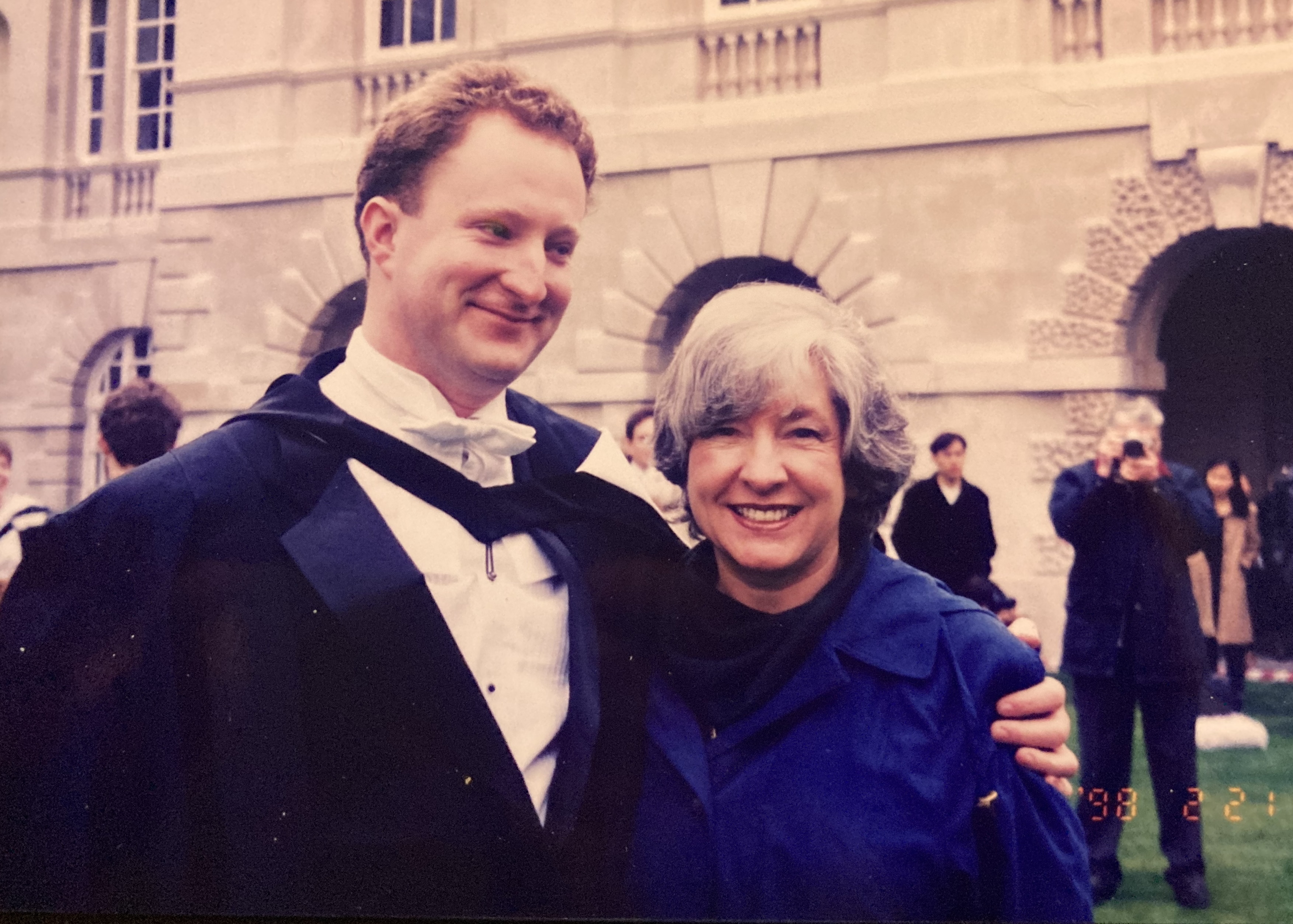 Sean and June at Sean's graduation, 1998
