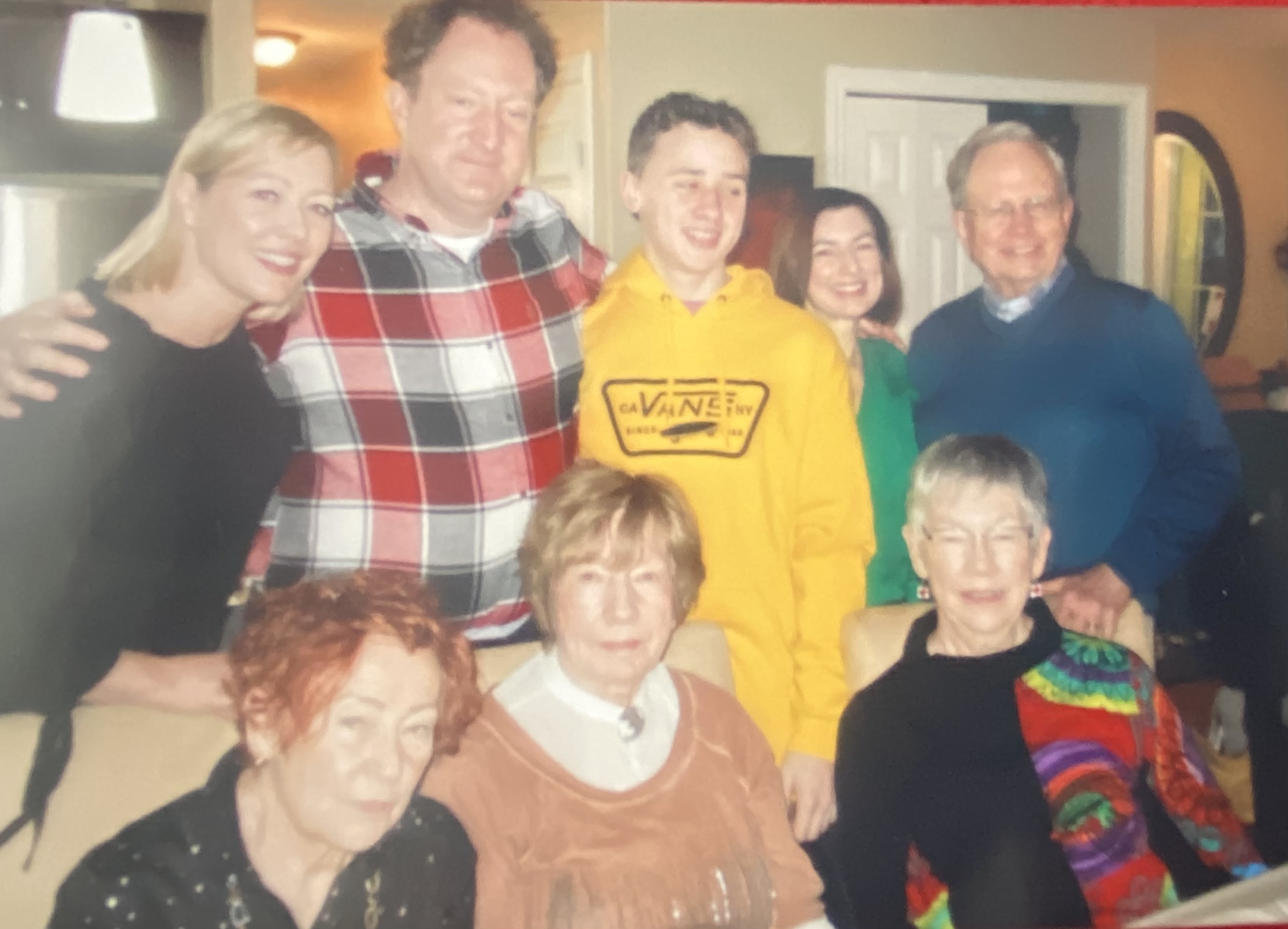 Angela, Rose, Sean, June, Nolan, Jen, Misi and Neville, Christmas 2019
