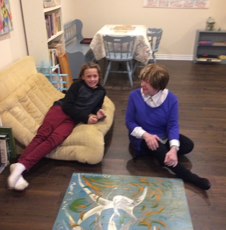 Nolan and June, basement of 3 Bearbrook, April 2017